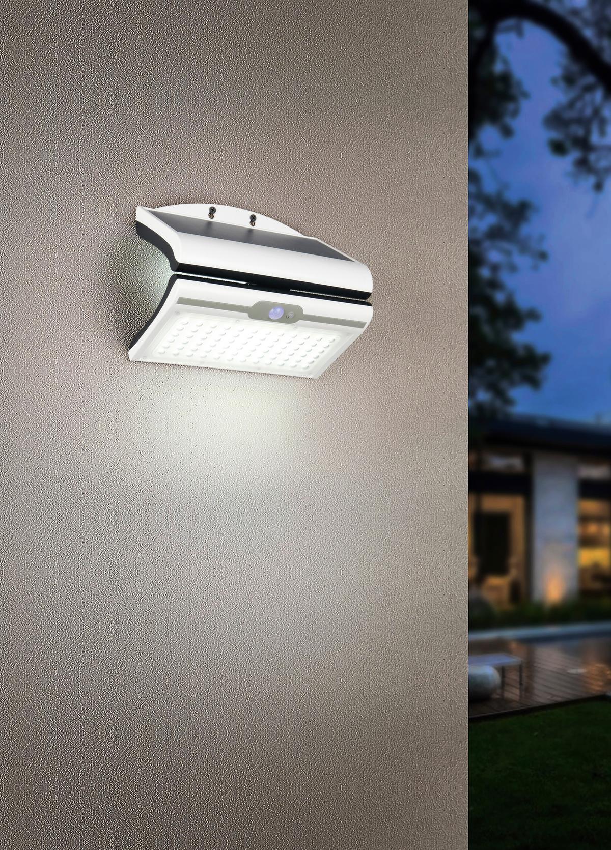 Außenwandleuchte Macapa Weiß B: 18,5 cm - Weiß, Design, Kunststoff (23/18,5/10,5cm)