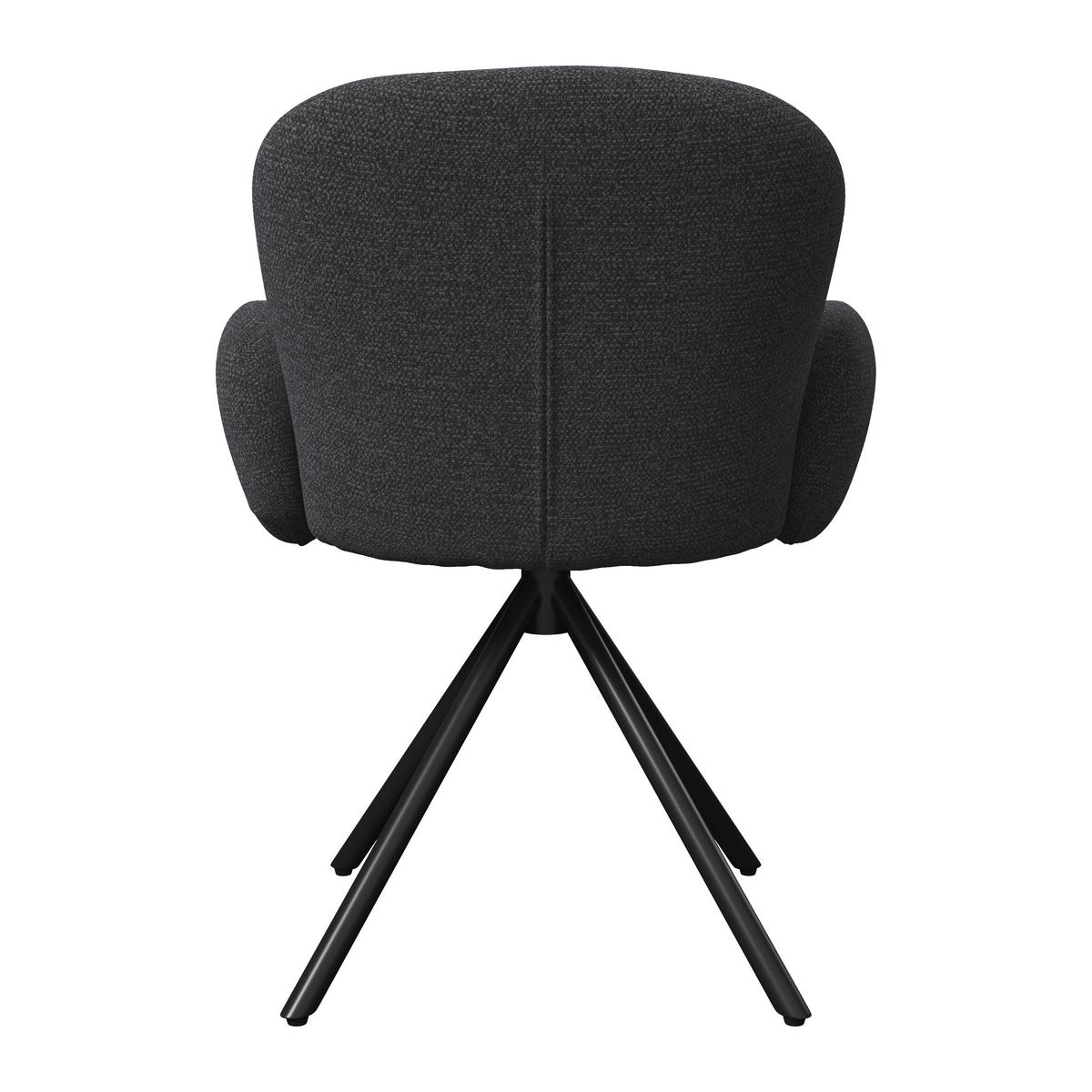 Židle Josea s područkami, šedá - šedá/černá, Moderní, kov/dřevo (64/85/63cm) - Bessagi Home