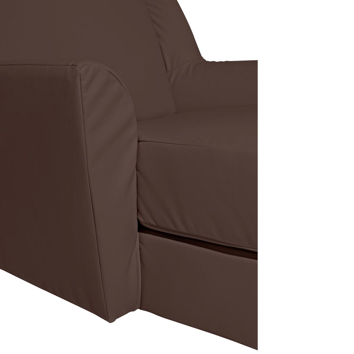 Big Sessel mit Armlehnen Judith Lederlook Braun - Naturfarben/Braun, MODERN, Textil (136/107/142cm) - Max Winzer