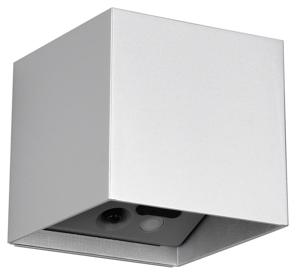 Led Falilámpa Mana - ezüstszínű, Modern, műanyag (10/10,5/10cm) - Luca Bessoni