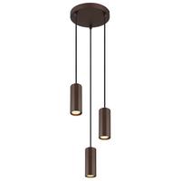 Hängeleuchte 57919-3h - Bronzefarben, Design, Metall (21/120cm) - Globo