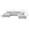 Wohnlandschaft Dalida Mit Schlaffunktion Braun/Grau - Chromfarben/Braun, Design, Textil (195/376/254cm) - Livetastic
