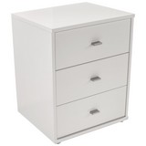 Nachtkästchen 4-You New - Chromfarben/Weiß, KONVENTIONELL, Holzwerkstoff (50/54,8/34,6cm)