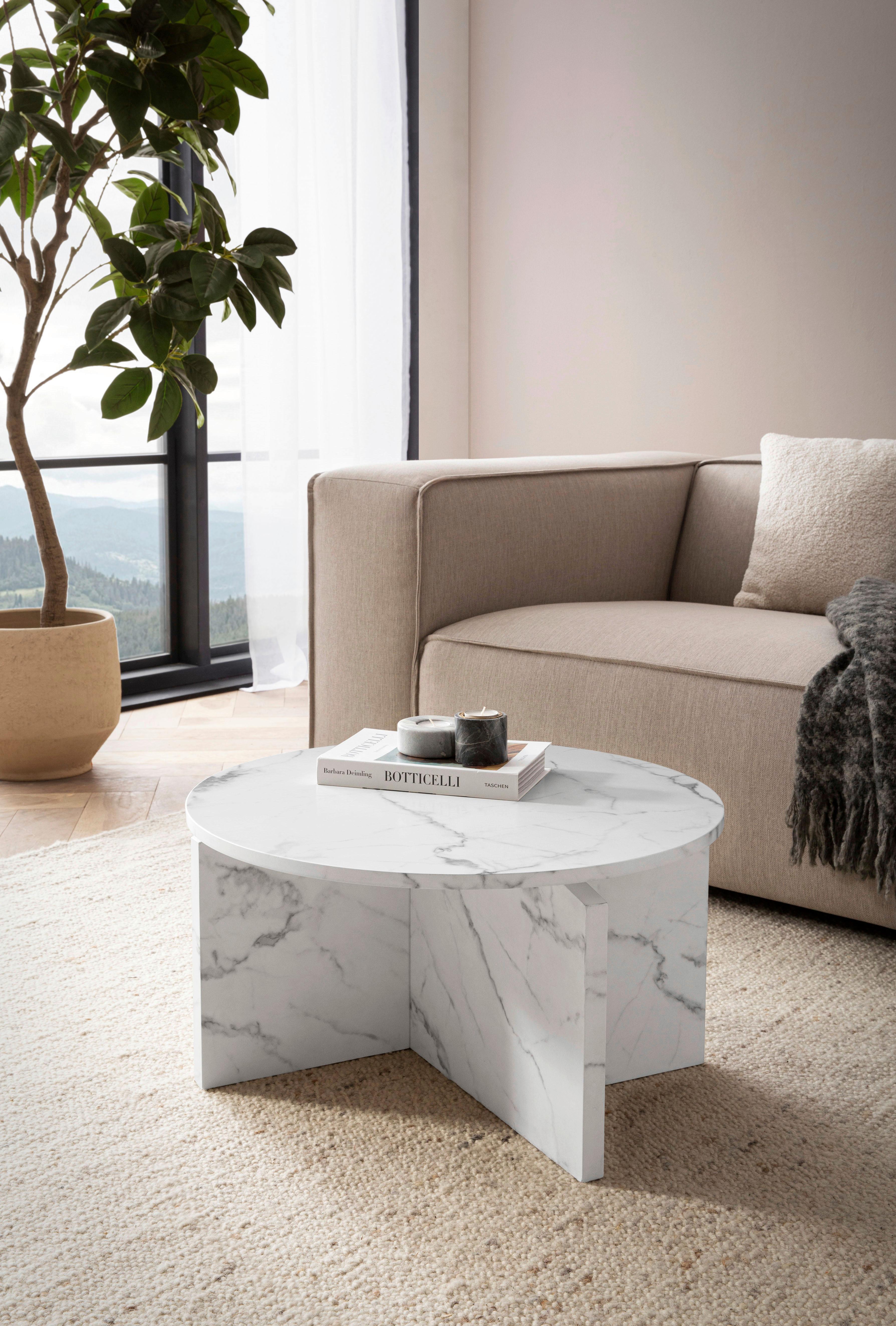 Couchtisch Weiß L: 60 Cm - Weiß, Design, Holzwerkstoff (60/60/33cm) - Livetastic