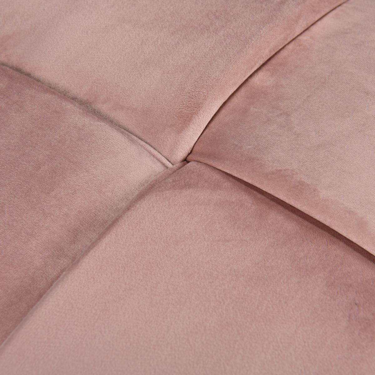 Štvorcová taburetka ELLIOT, hnedofialová, max. do 120 kg - čierna/pink, Modern, drevo/textil (46/41/46cm) - Mömax