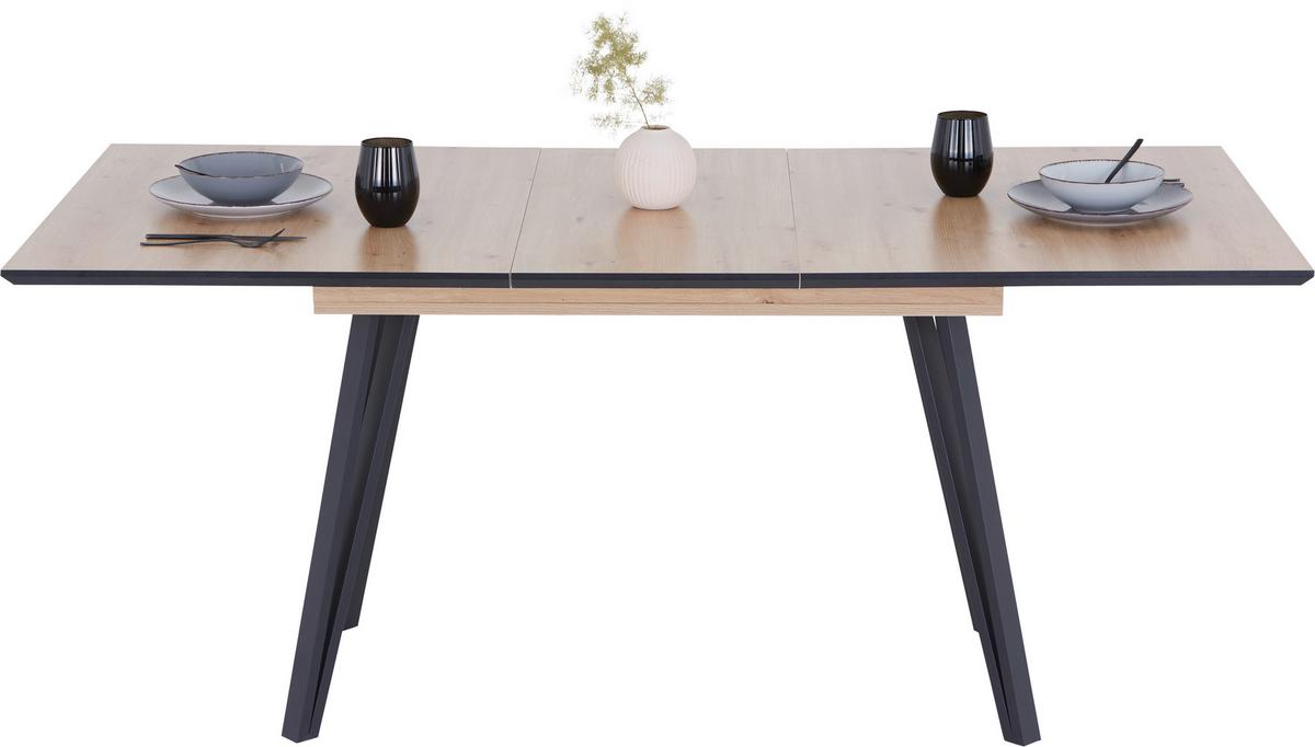 Ausziehtisch Vicky 140 Az Giga-S - Schwarz, KONVENTIONELL, Holzwerkstoff/Metall (140/75/90cm)
