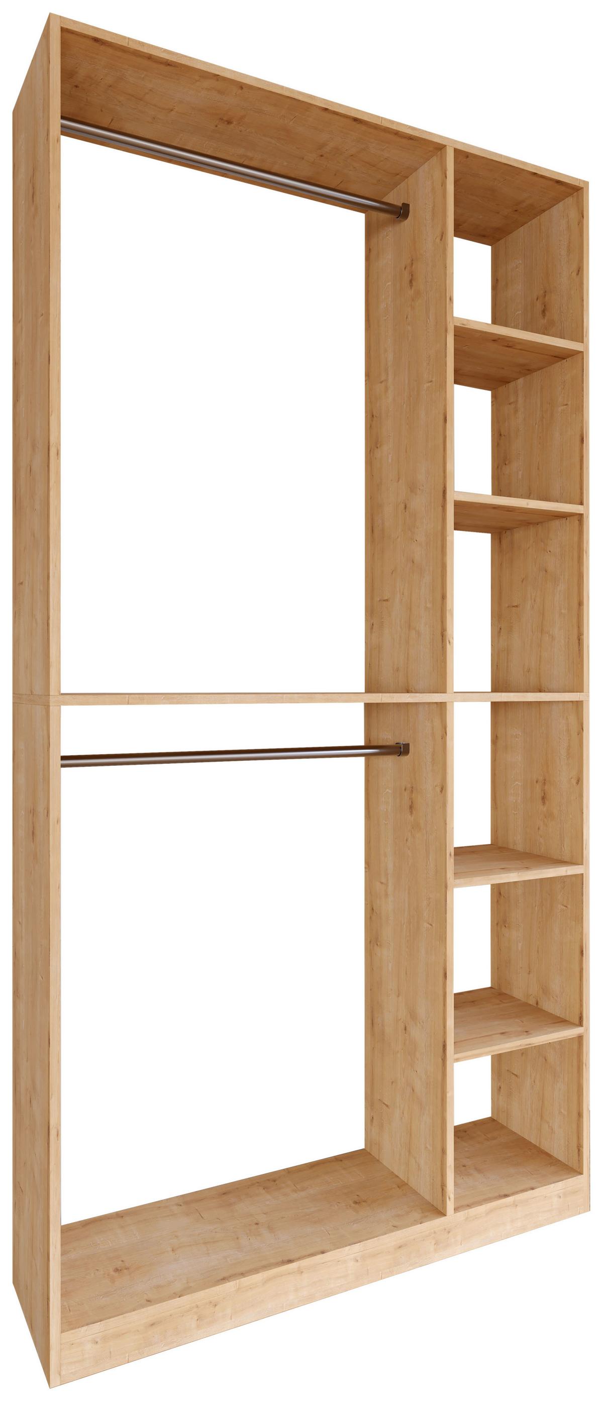 Kleiderschrank Palosa Honigeiche Dekor - Honigeiche, Design, Holzwerkstoff (110/211/35cm) - MID.YOU