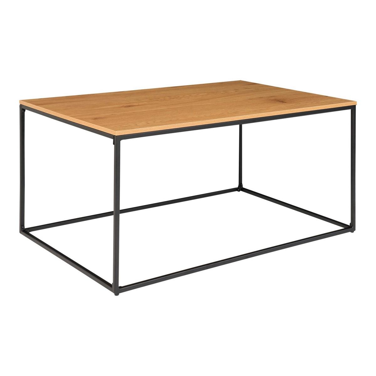 Vita Coffee Table Vita Eichefarben L: 90cm - Eichefarben/Schwarz, Design, Holzwerkstoff/Metall (90/60/45cm) - MID.YOU