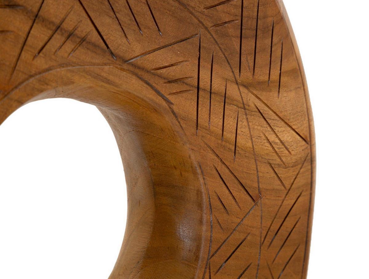 Skulptur Dorat Teak, B: 35 cm - Braun, Basics, Holz (35/58/10cm)