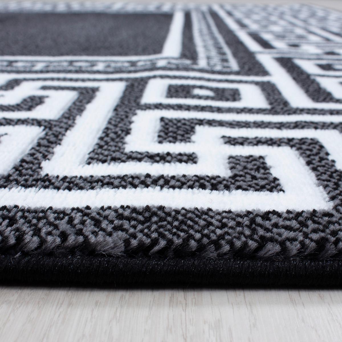 Webteppich Schwarz/Weiß Naturfaser Parma 160x230 cm - Schwarz/Weiß, KONVENTIONELL, Textil (160/230cm)