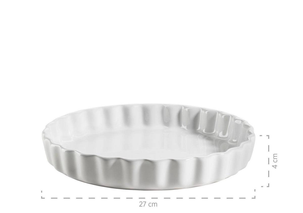 Backform Kitchen Time Weiß D: 27 Cm - Weiß, Basics, Keramik (27cm) - Mäser