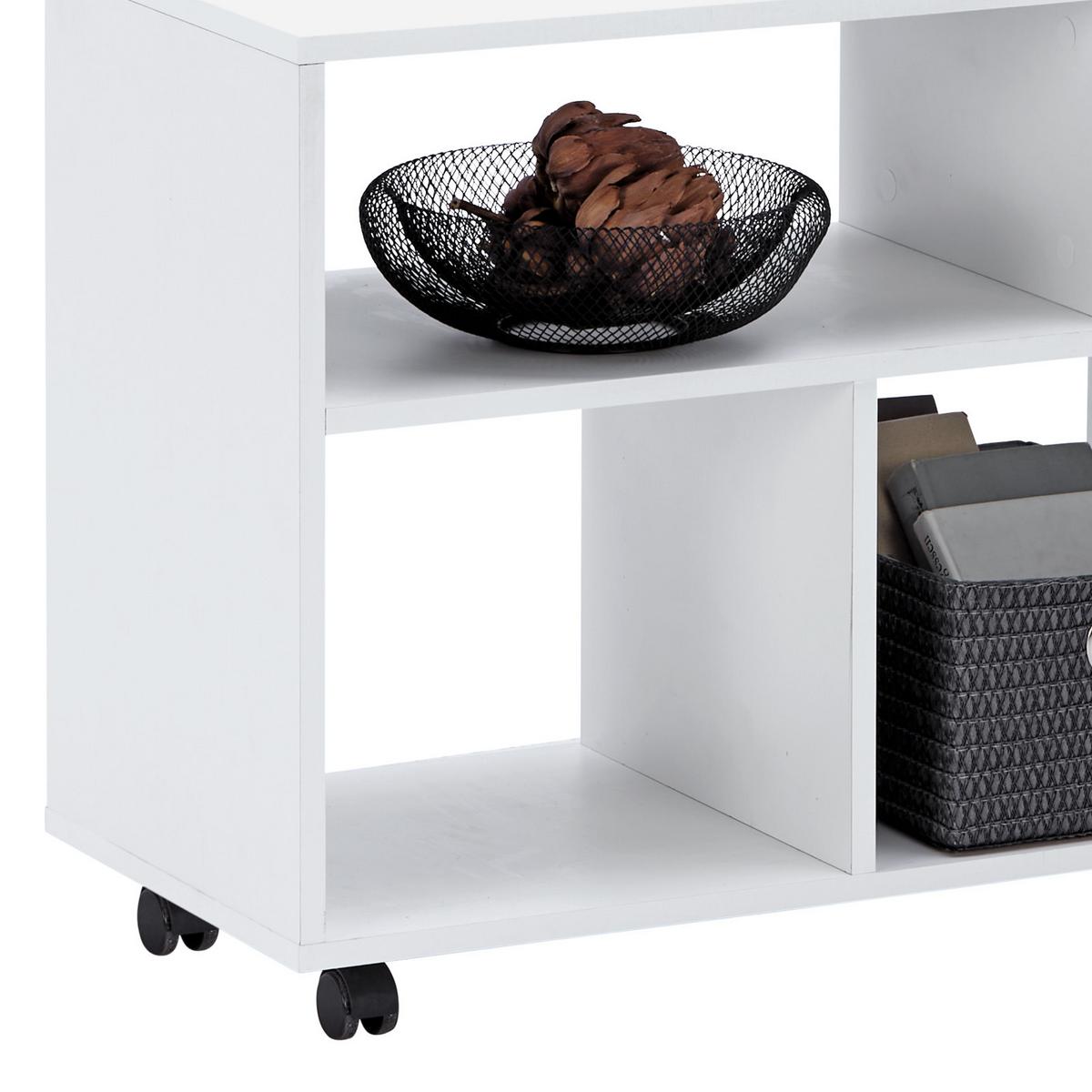 TV-Lowboard 110 cm Weiß - Weiß, MODERN, Holzwerkstoff (110/60,1/36cm)