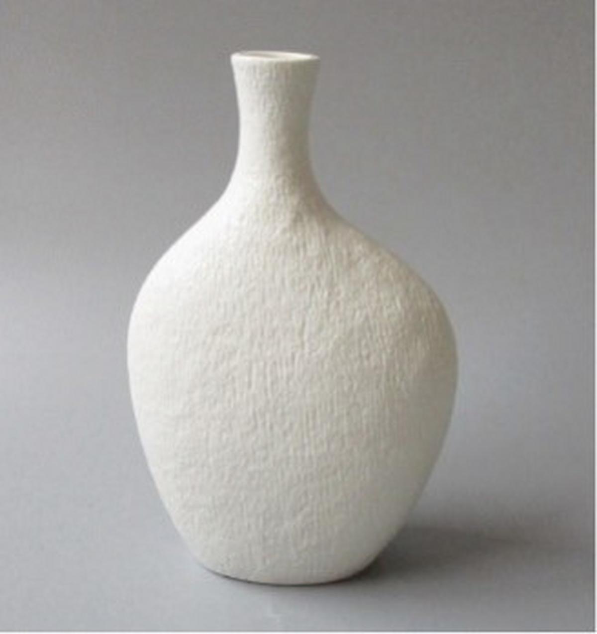 Váza Vivien - fehér, Basics, kerámia (15,3/22,2/8cm) - James Wood