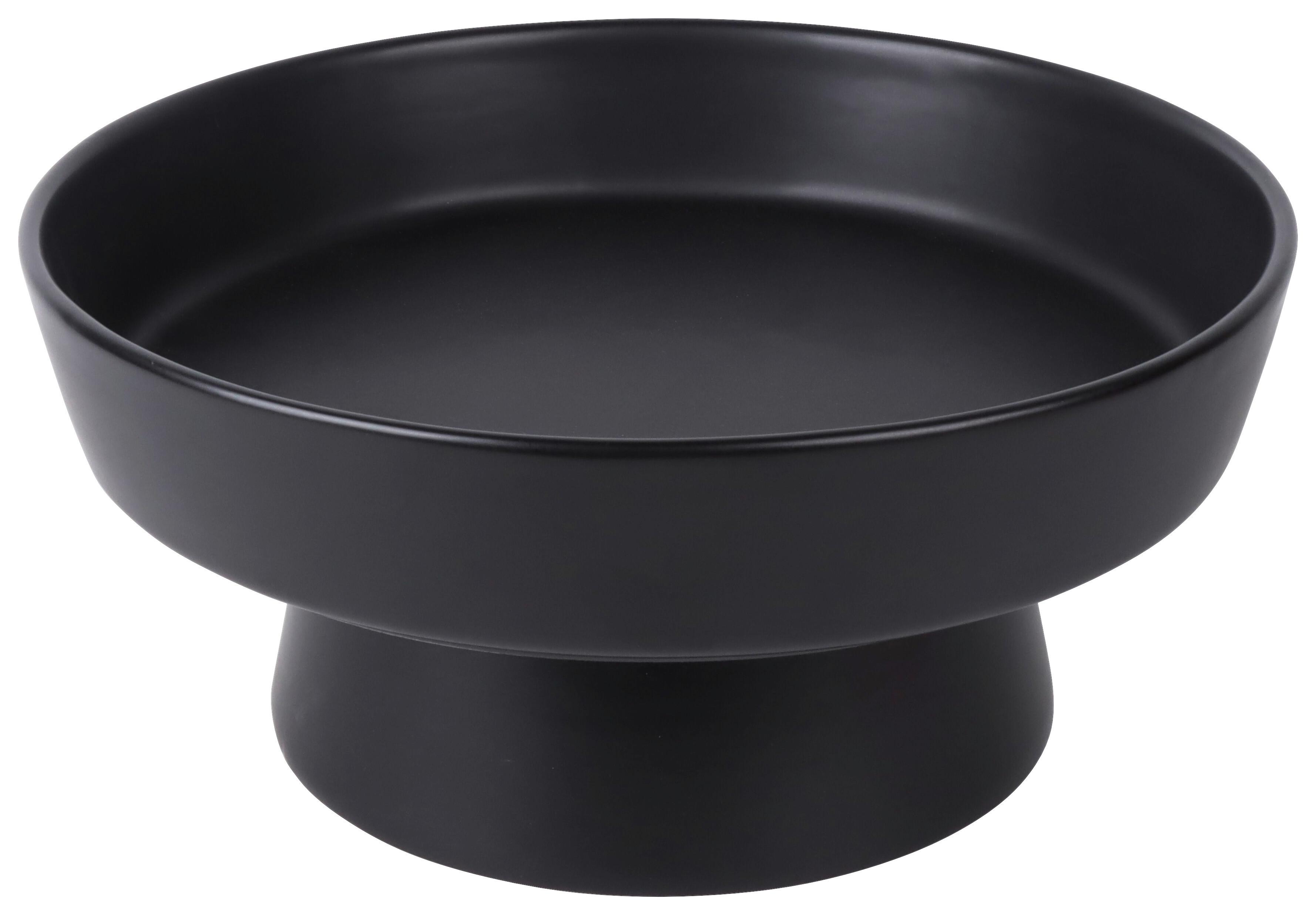Dekorační Miska Elvado - černá, Moderní, keramika (26,5/12cm) - Modern Living