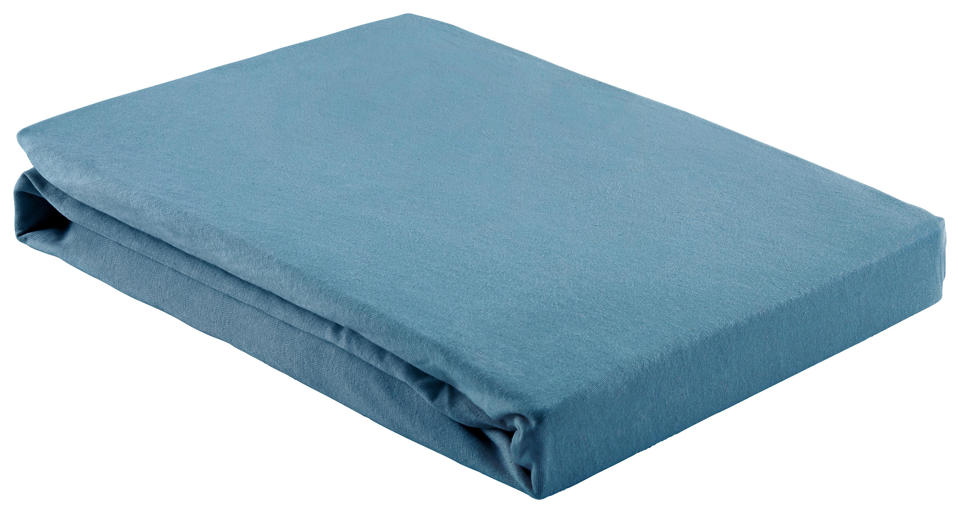 Elastické Prostěradlo Basic, 150/200cm, Tmavě Modrá - tmavě modrá, textil (150/200cm) - Modern Living