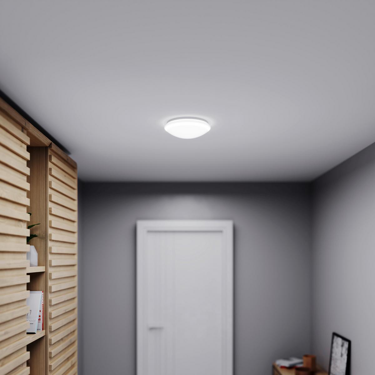 Led-deckenleuchte Rs 16 S Led Weiß - Weiß, Design, Glas (27,5/9,5cm) - Steinel
