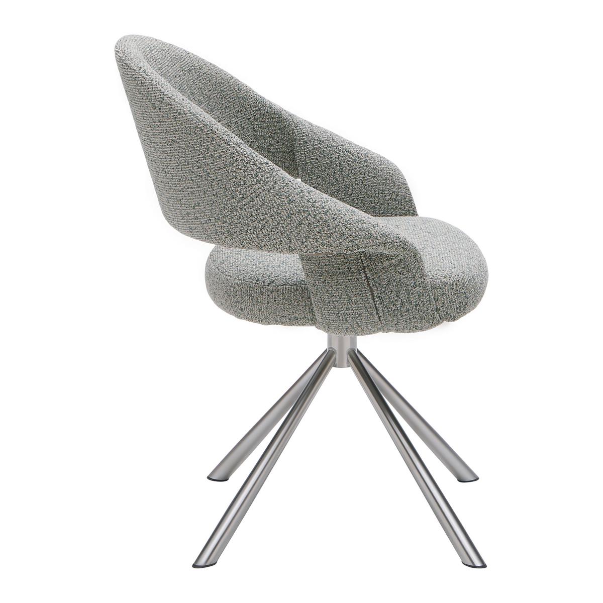 ŽIDLE S PODRUČKAMI PERAMA -TREND- - pastelově zelená/barvy nerez oceli, Moderní, kov/textil (61/83/61cm) - Mömax