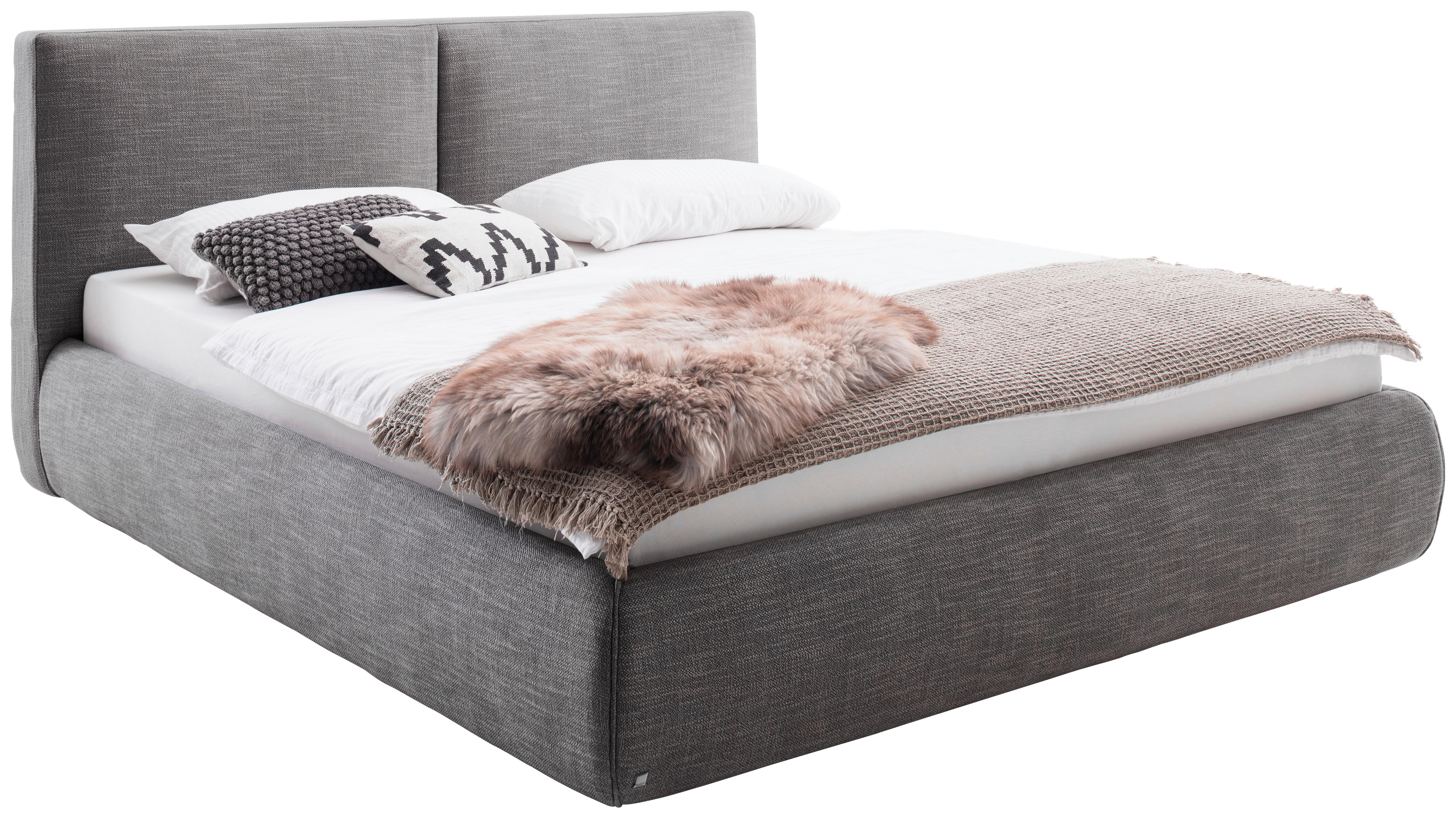 Polsterbett Atesio 180x200cm Anthrazit - Anthrazit, MODERN, Textil (180/200cm) - Livetastic