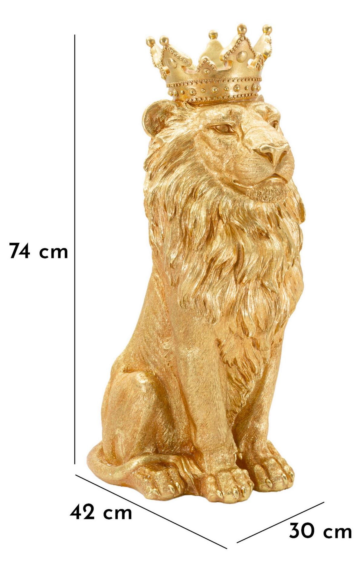 Skulptur Kunststoff, Gold - Basics, Kunststoff (30/74/42cm)