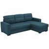 Eckschlafsofa Mediolan Petrol S: 240x160 cm - Petrol/Schwarz, Design, Textil (240/160cm) - Livetastic