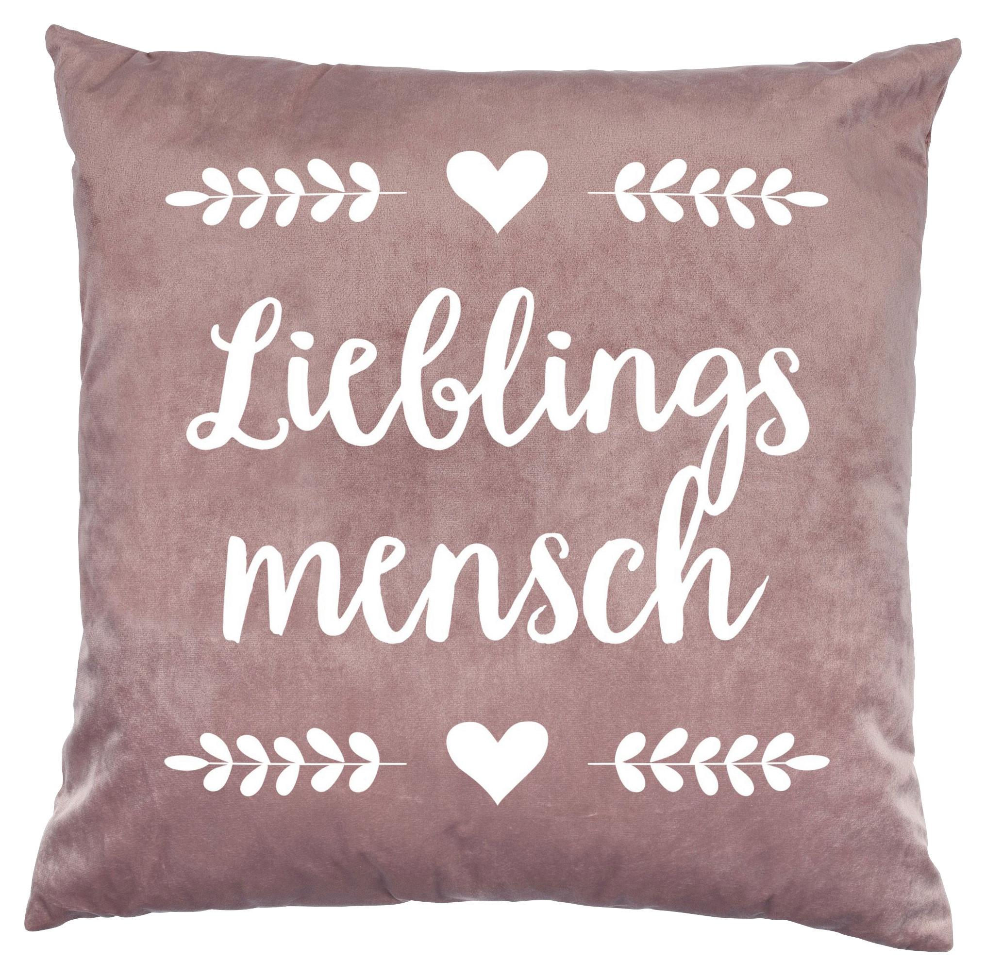 Zierkissen Sophia 45x45 Cm Polyester Rosa Mit Zipp - Rosa, MODERN, Textil (45/45cm) - Luca Bessoni