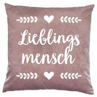Zierkissen Sophia 45x45 Cm Polyester Rosa Mit Zipp - Rosa, MODERN, Textil (45/45cm) - Luca Bessoni