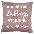 Zierkissen Sophia 45x45 cm Polyester Rosa mit Zipp - Rosa, MODERN, Textil (45/45cm) - Luca Bessoni