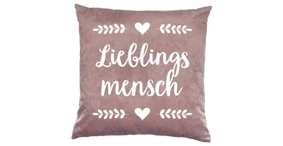 Zierkissen Sophia 45x45 cm Polyester Rosa mit Zipp - Rosa, MODERN, Textil (45/45cm) - Luca Bessoni