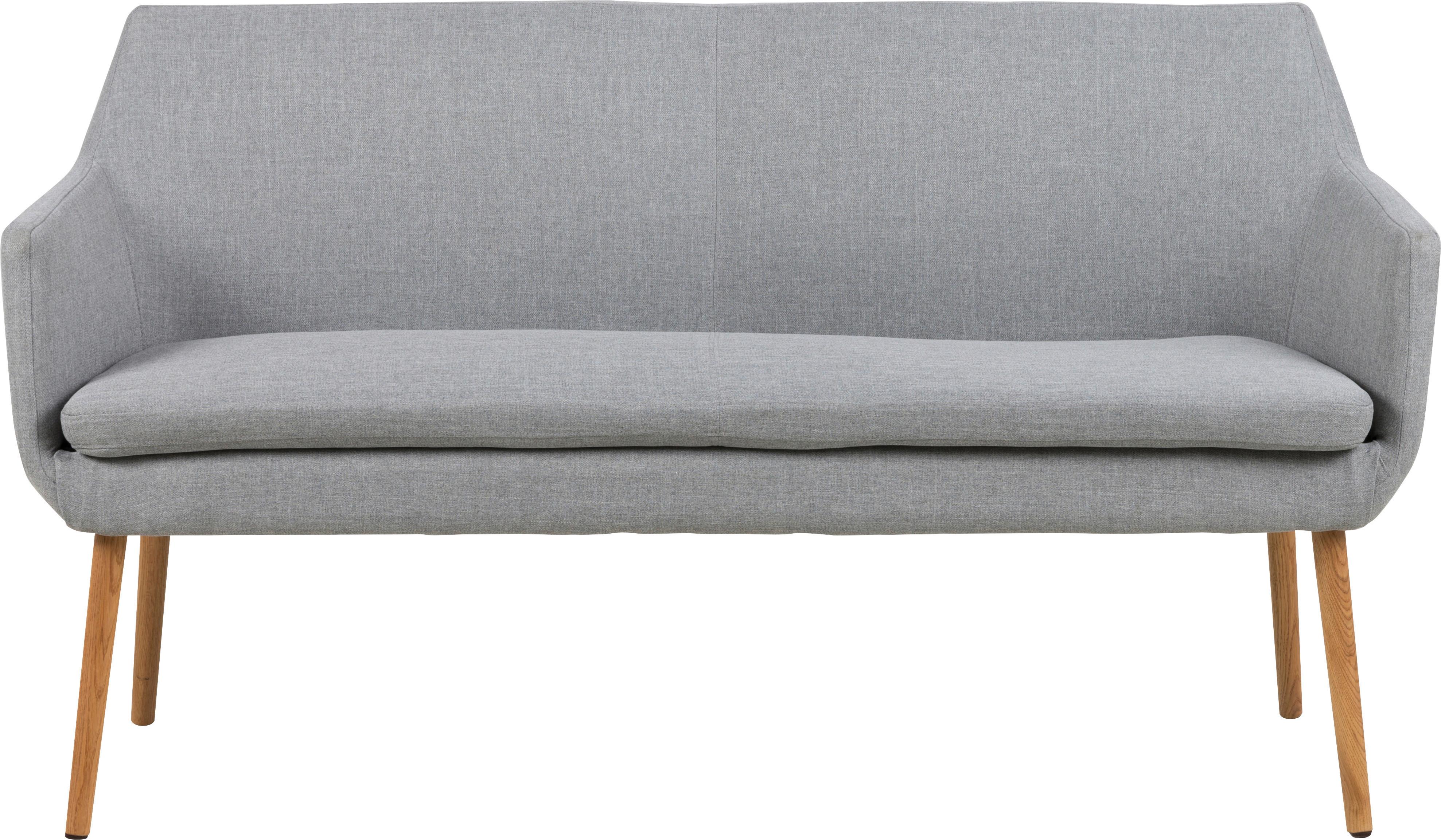 Sedací Lavice Nora Šedá Tkanina - barvy dubu/světle šedá, Konvenční (159/86/56cm) - Carryhome