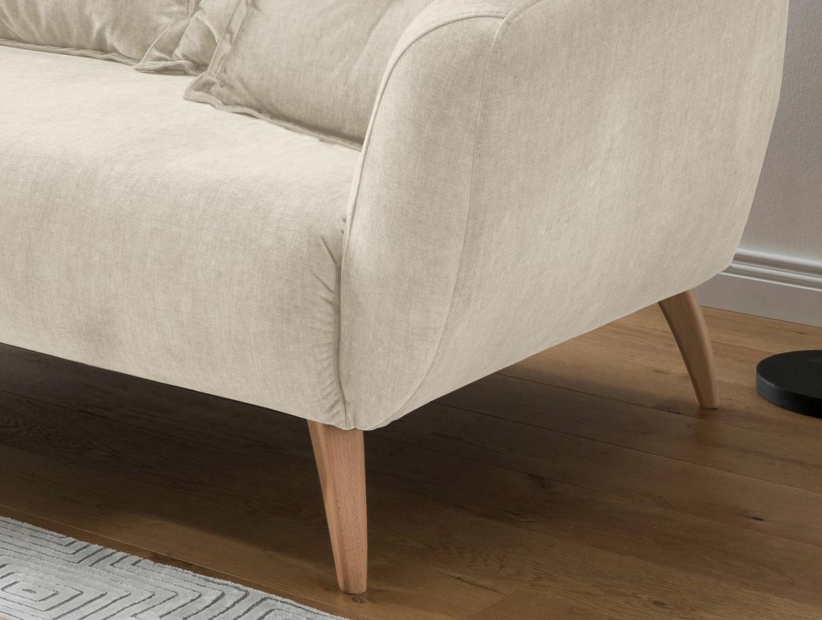 Ecksofa Baggio, Beige, Buchefarben, S: 162x277 cm - Beige/Buchefarben, MODERN, Textil (162/277cm) - Livetastic