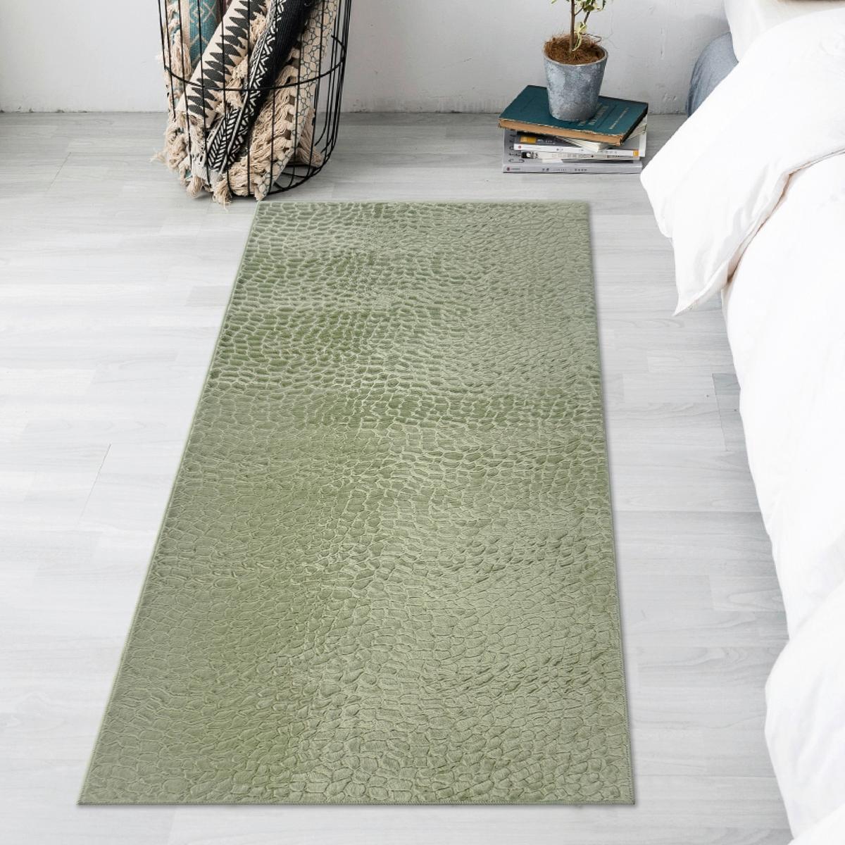 FELLTEPPICH GRAYSON - Grün, Textil (120/160cm) - Luca Bessoni