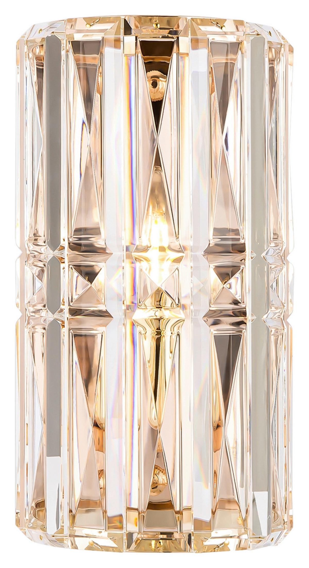 Wandleuchte Facet - Goldfarben, Basics, Glas/Metall (13/25/10cm) - MAYTONI