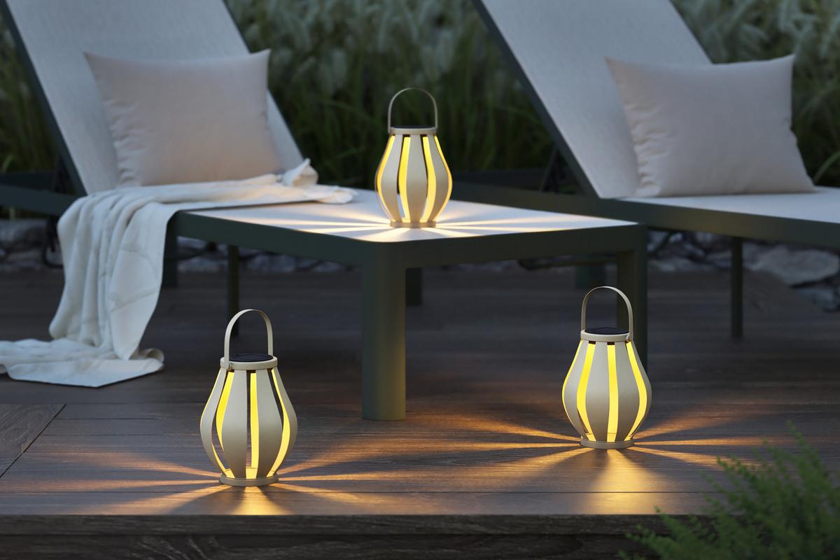 SOLÁRNE SVIETIDLO SONNI - hnedá/béžová, Konventionell, kov/plast (15/20-27,5cm) - Modern Living