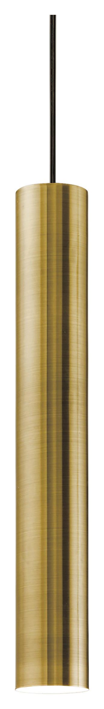 Hängeleuchte Look H: 140 cm 1-flammig Zylinderform - KONVENTIONELL, Metall (6/66/240cm) - Ideal Lux