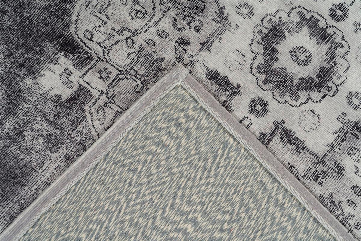 Flachwebteppich Vintage 8400 Hellgrau, 140x200 cm - Hellgrau, KONVENTIONELL, Textil (140/200cm)