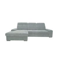 Rohová sedačka MALAGA, ľavá, strieborná ženilka - chrómová/strieborná, Konventionell, kov/drevo (203/286cm) - Ondega