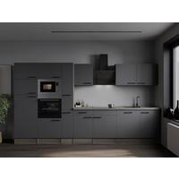 Küchenblock Oliver Grau, Eiche Dekor B: 370 Cm - Eichefarben/Eiche Artisan, Design, Holzwerkstoff (370cm) - Respekta