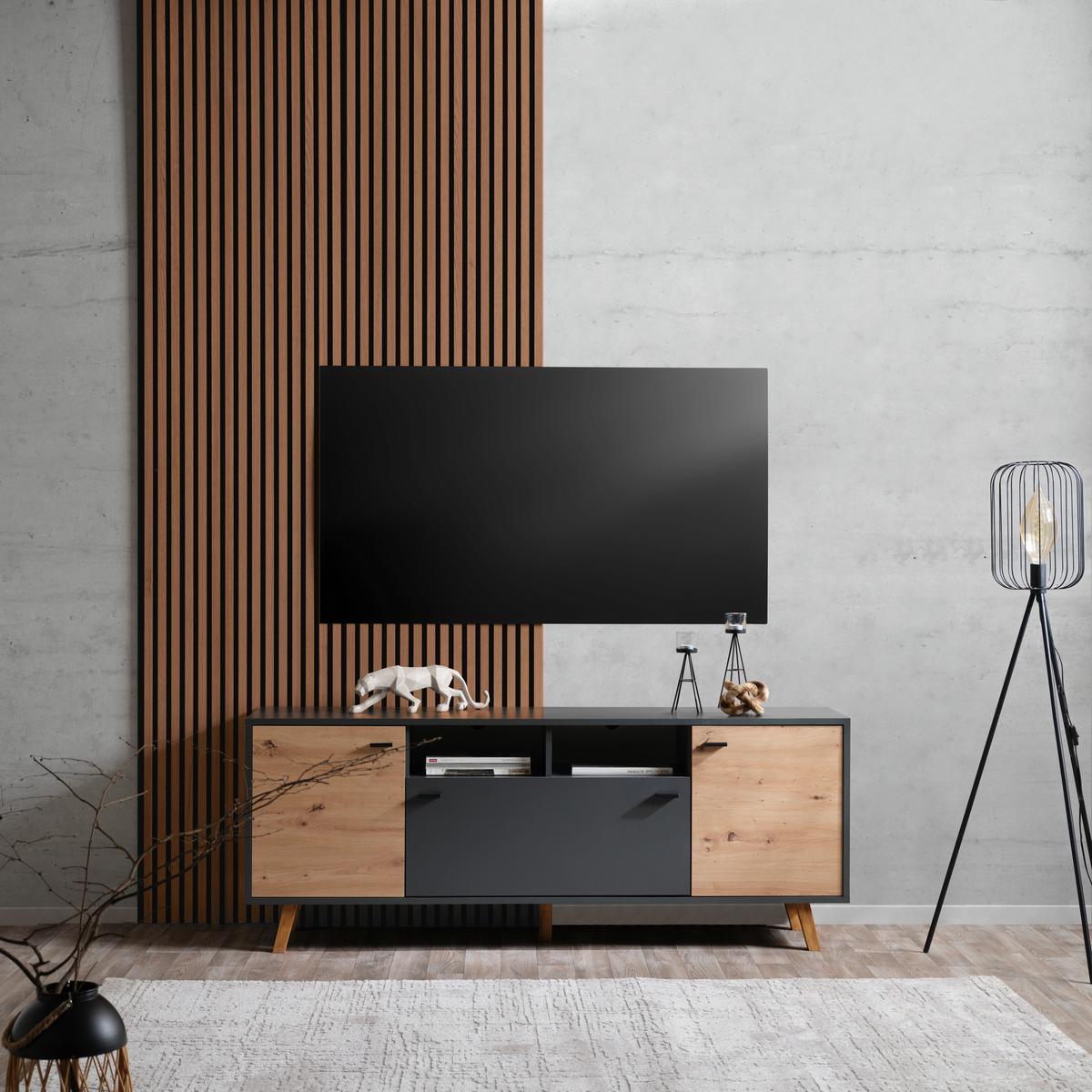 Akustikpaneel Josef - Walnussfarben, MODERN, Holzwerkstoff/Kunststoff (60/120/2cm)