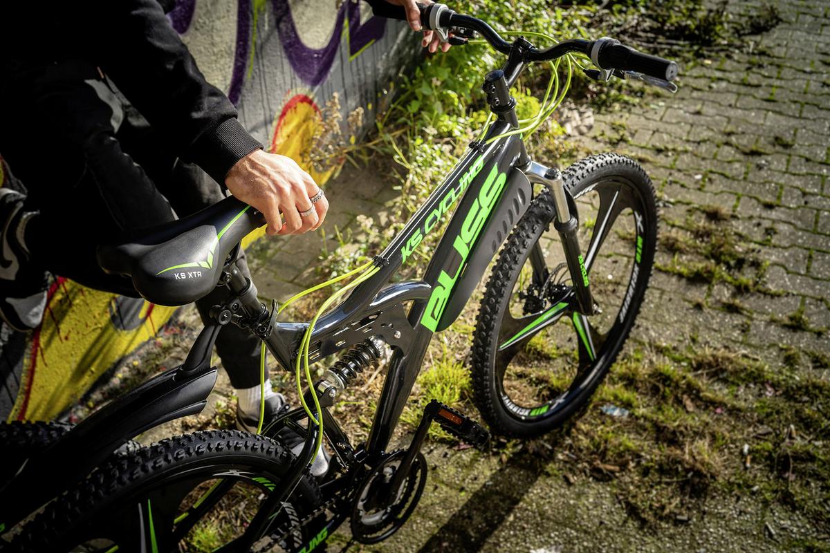 Mountainbike Fully 26 Zoll Bliss 21 Gänge - Schwarz, Basics, Metall (180/100/70cm) - KS Cycling