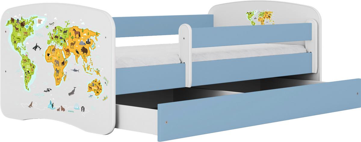 Kinder-/Juniorbett Babydreams inkl. Matratze 80x160 - Blau/Birkefarben, MODERN, Holz/Holzwerkstoff (80/160cm) - MID.YOU
