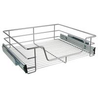 Teleskop Schublade für Küchen- Schränke BxHxT: 49x14x44 cm - Chromfarben, MODERN, Metall (49/14/44cm)