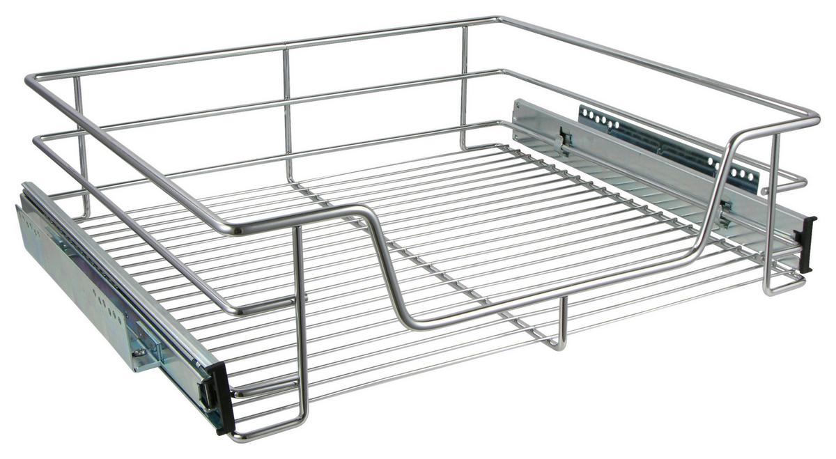 Teleskop Schublade für Küchen- Schränke BxHxT: 49x14x44 cm - Chromfarben, MODERN, Metall (49/14/44cm)