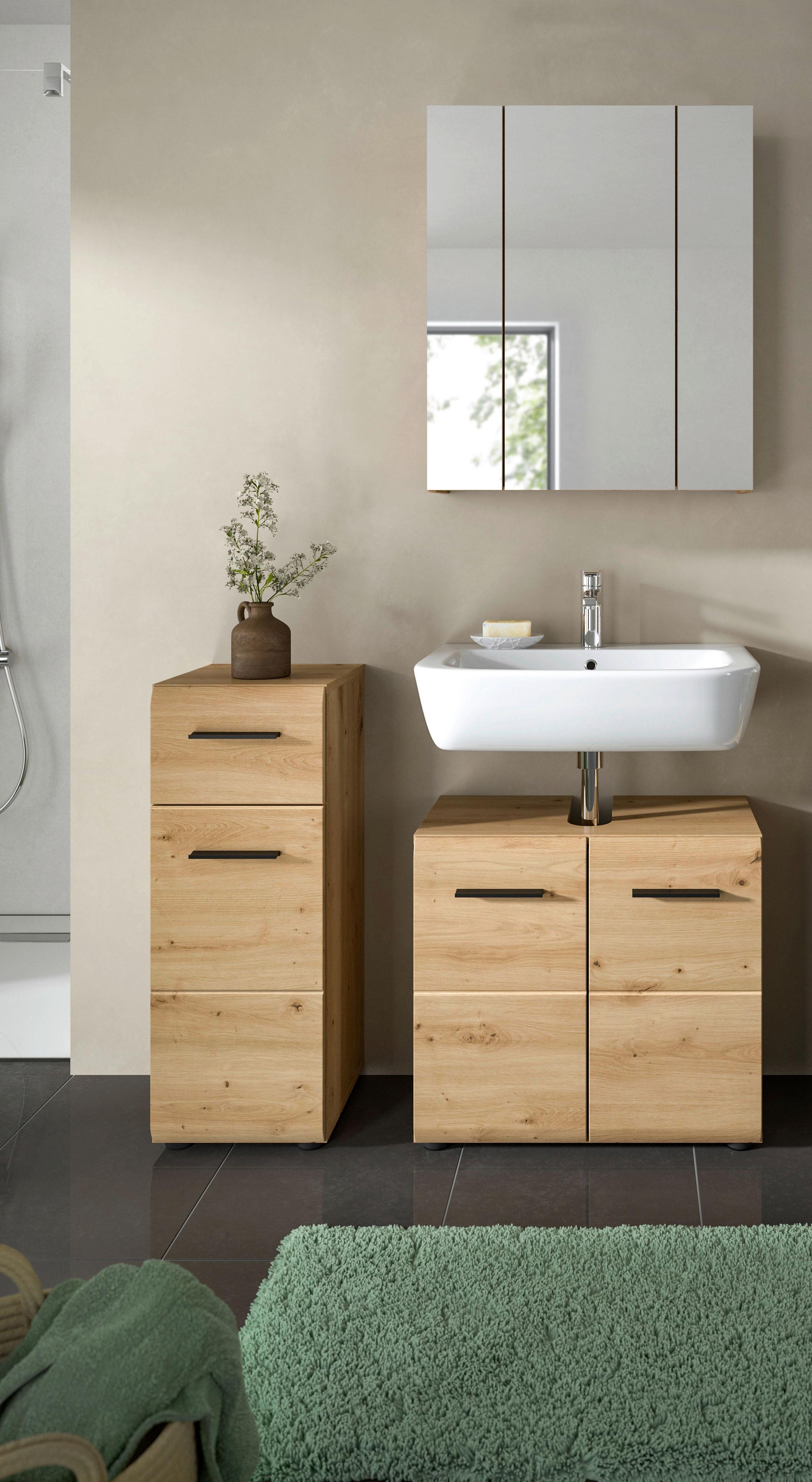 Badezimmer Ice Eiche Artisan Dekor B: 90cm - Eiche Artisan, Basics, Holzwerkstoff (90cm) - MID.YOU