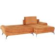 Ecksofa Mia - Gelb/Goldfarben, MODERN, Holz/Holzwerkstoff (301/187cm) - Luca Bessoni