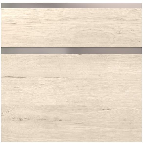 Badmöbel-Set 5-Tlg. Singapur B: ca. 300 cm Grau/Eiche Dekor - Eichefarben/Grau, Holzwerkstoff (300cm) - Vertico