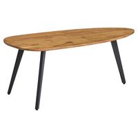 Konferenčný stolík Wohnling masív - farba akácie/sivá, Modern, kov/drevo (110/60/45cm) - MID.YOU