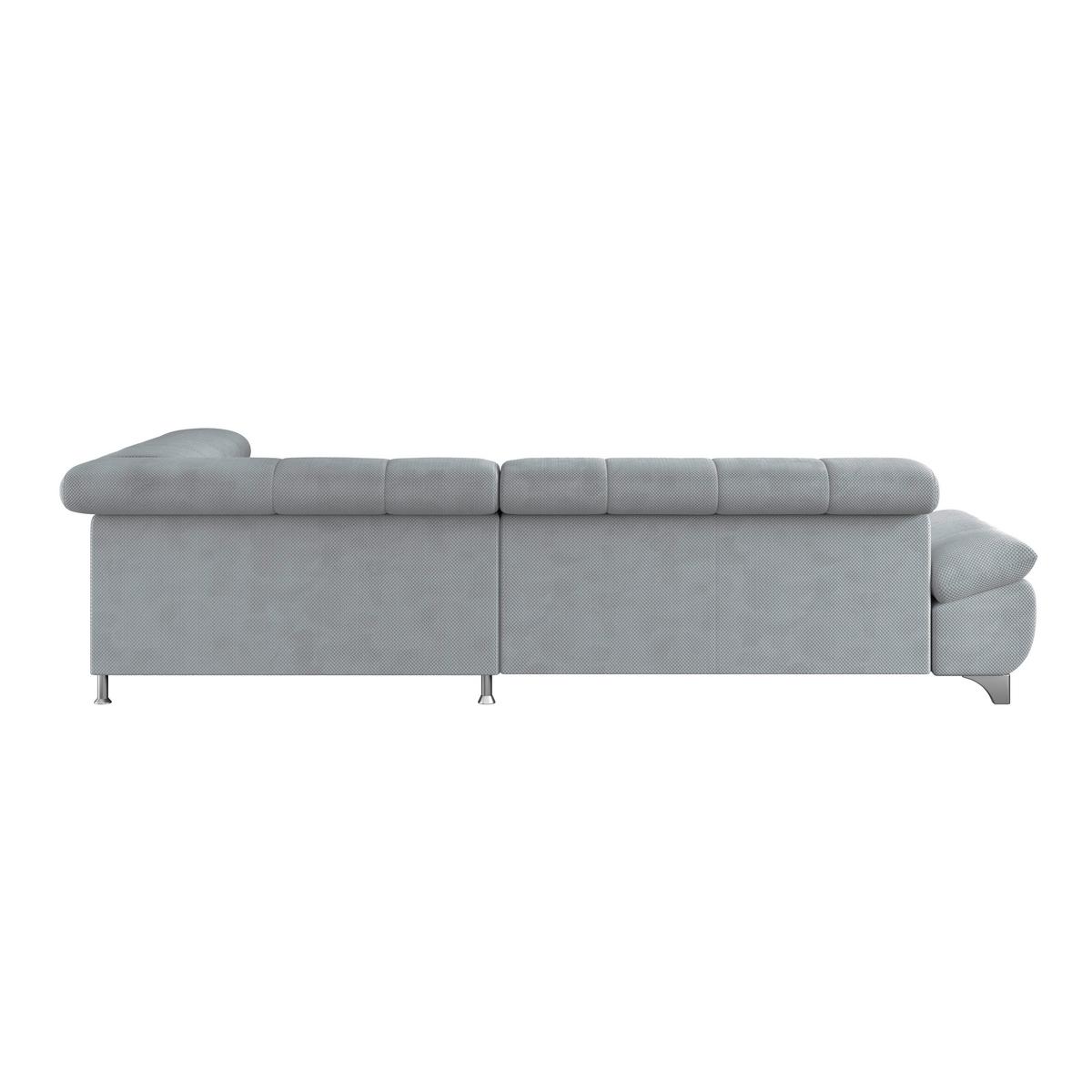 Ecksofa Gemini Grau, B: 312cm - Chromfarben/Grau, KONVENTIONELL, Textil (312/234cm)