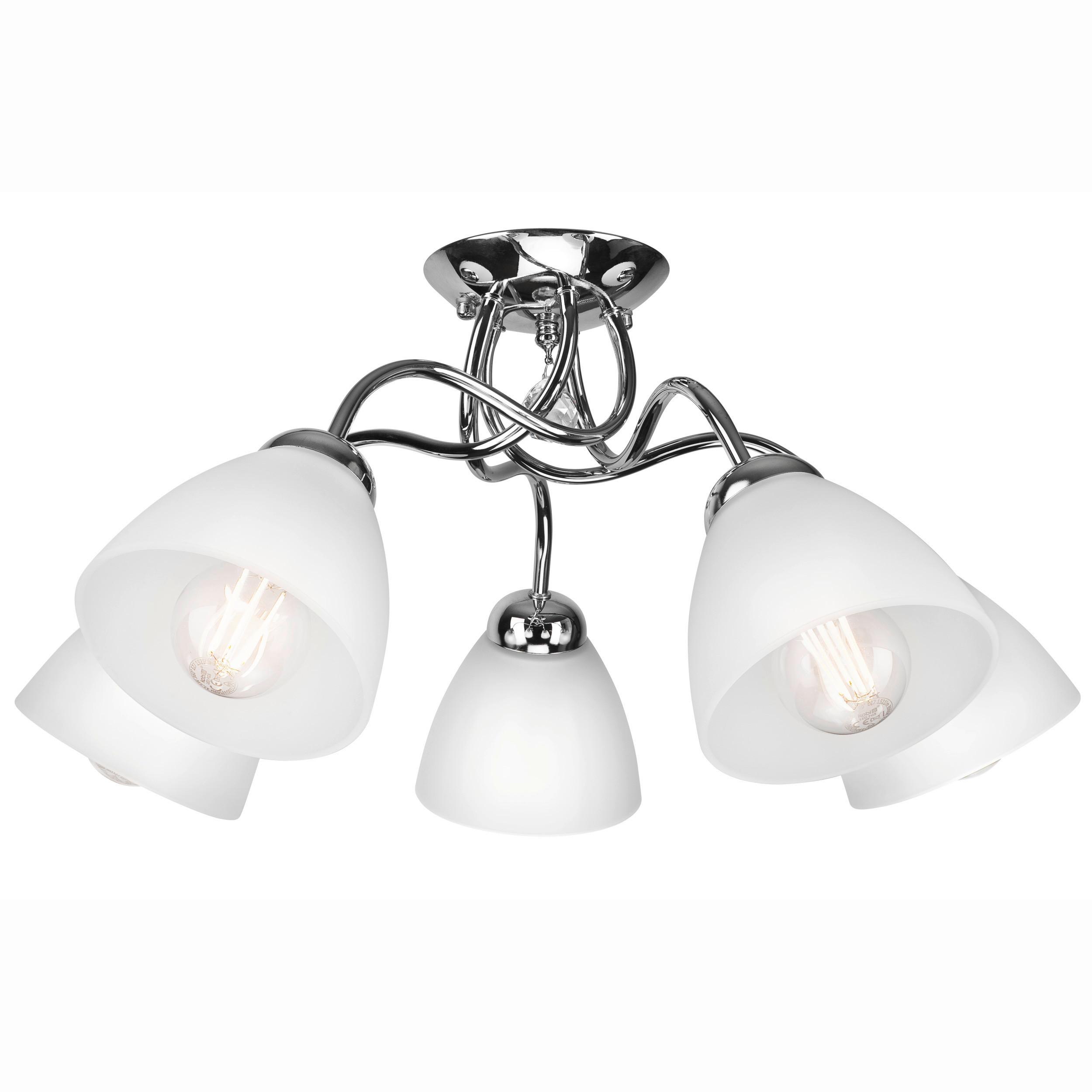 Hängeleuchte Miranda Chromfarben D: 60 cm - Chromfarben, KONVENTIONELL, Metall (60/31cm)