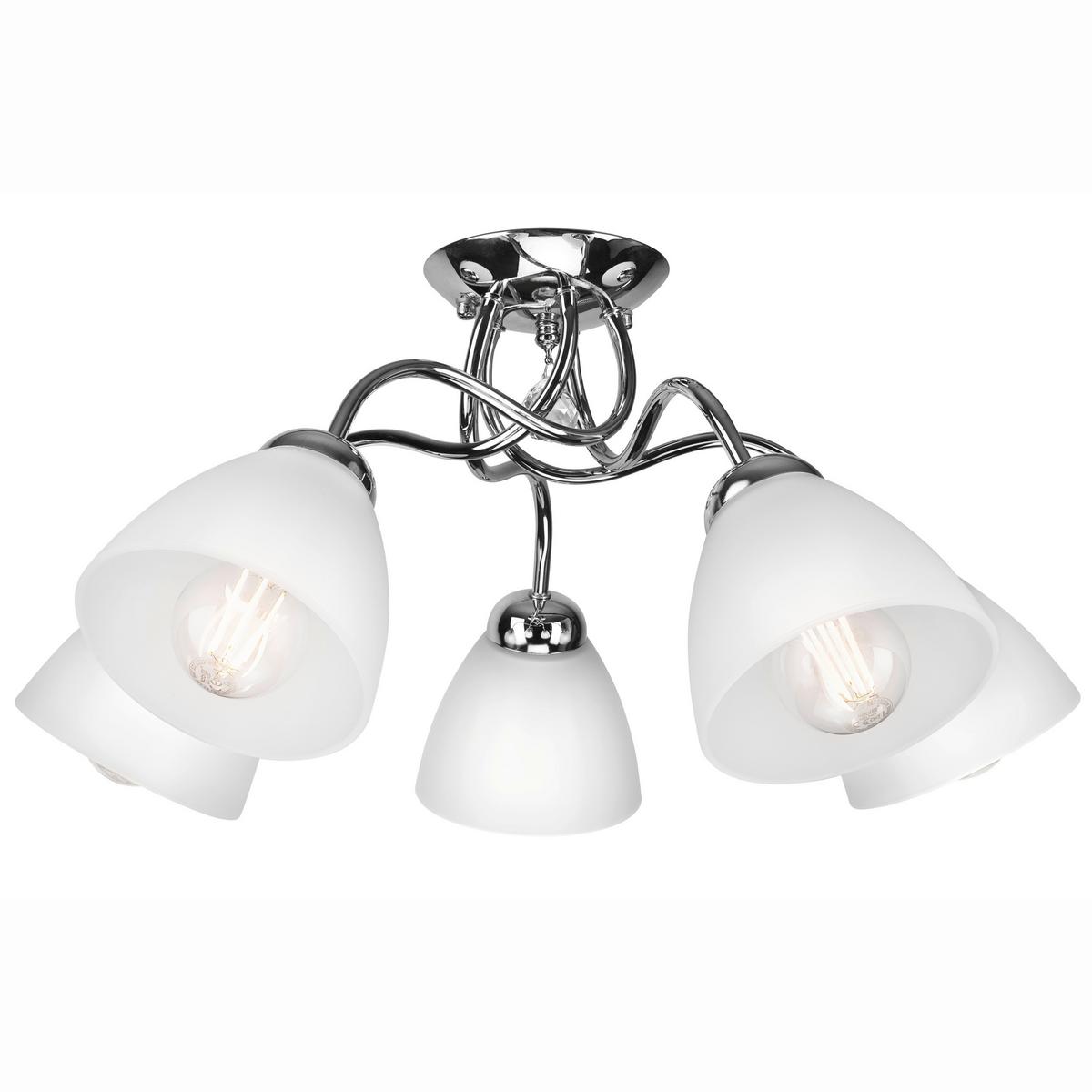 Hängeleuchte Miranda Chromfarben D: 60 cm - Chromfarben, KONVENTIONELL, Metall (60/31cm)