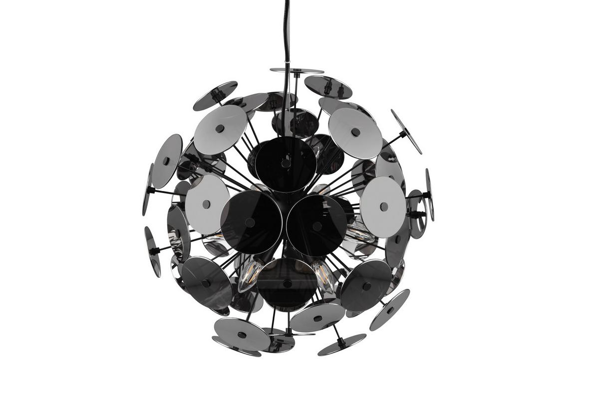 Pendelleuchte 309900657  Discalgo - Chromfarben/Schwarz, Design, Glas/Metall (54/150cm) - Trio Leuchten